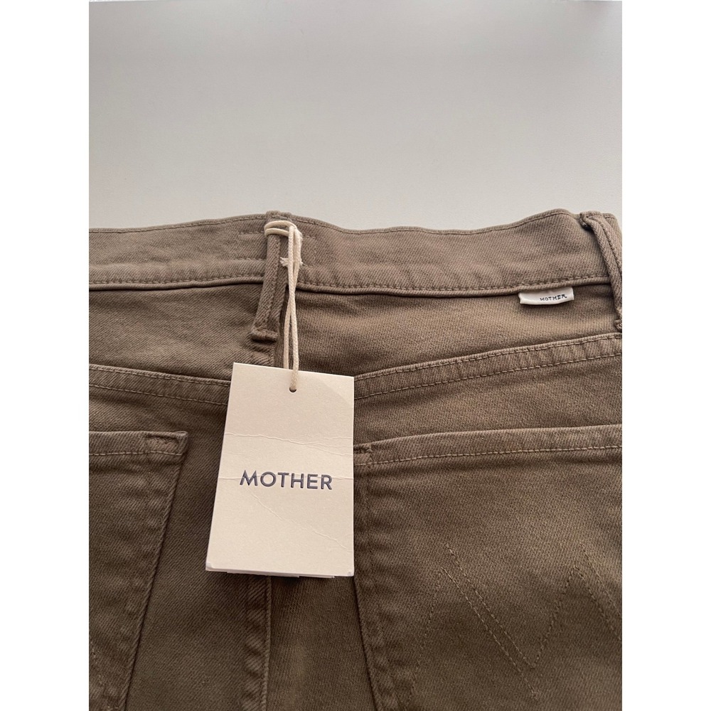 Mother The Insider Crop Step‎ Fray Jeans Capers Brown High Waisted Size 27 NEW - Picture 6 of 12